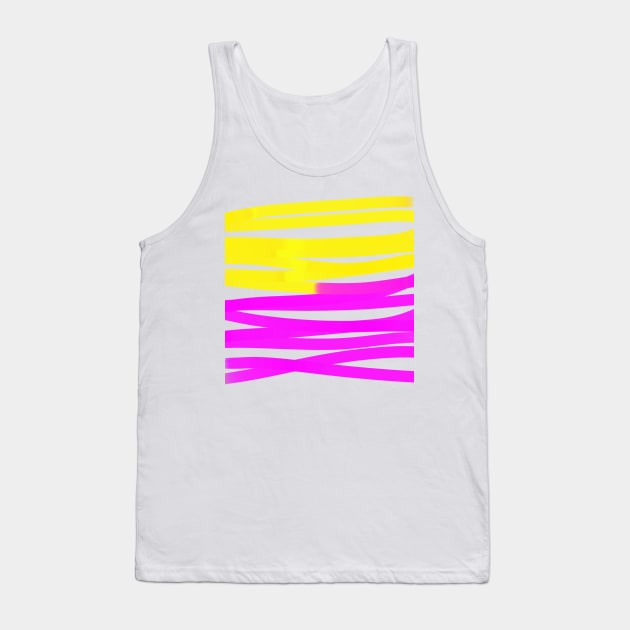 yellow blue pink abstract art Tank Top by Artistic_st